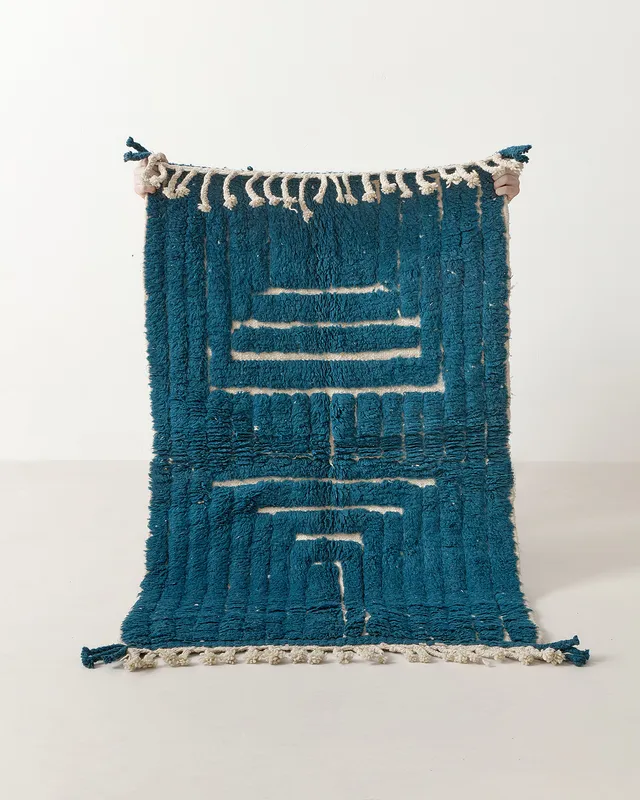 Tiny ocean blue Beni Ourain