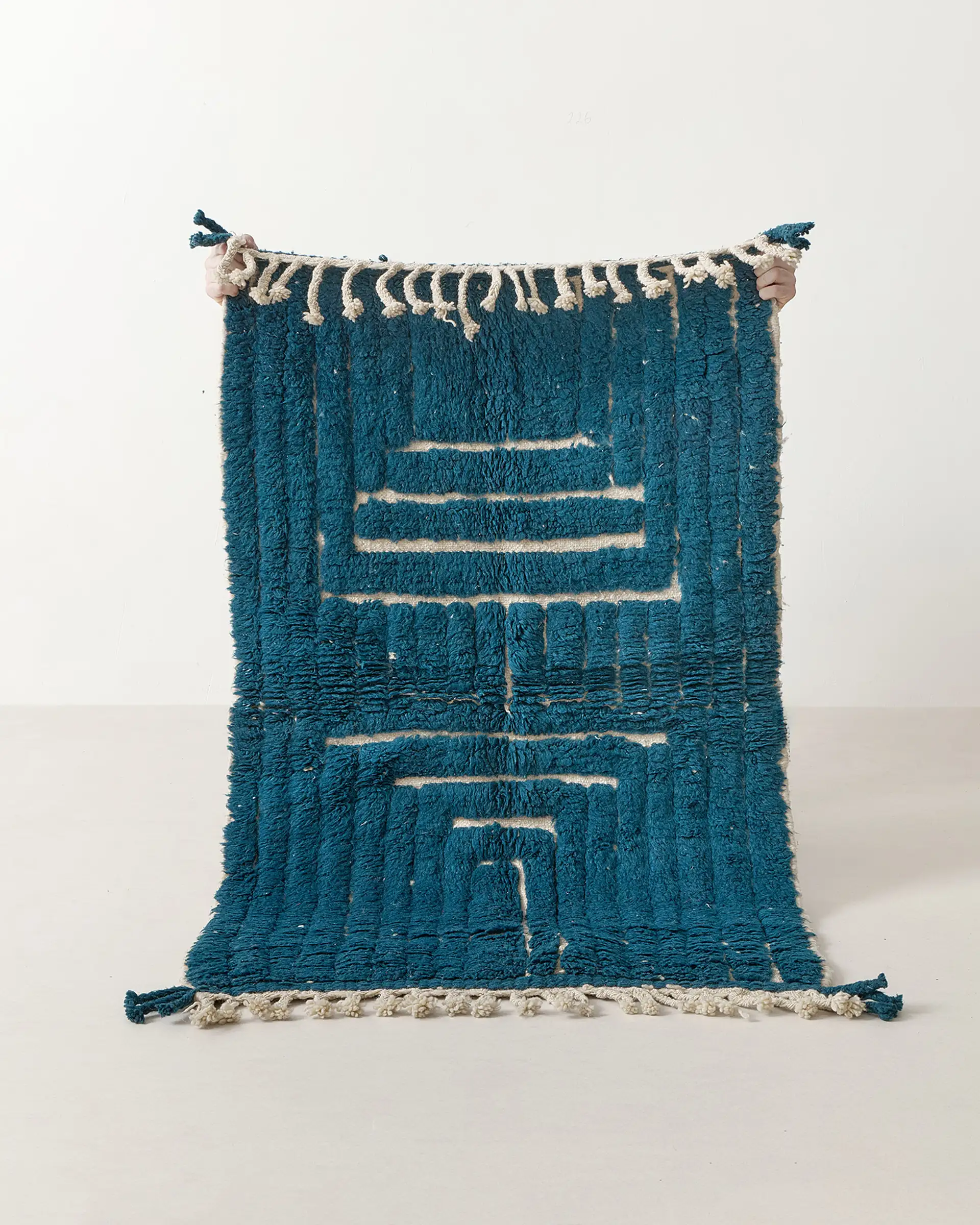 Tiny ocean blue Beni Ourain