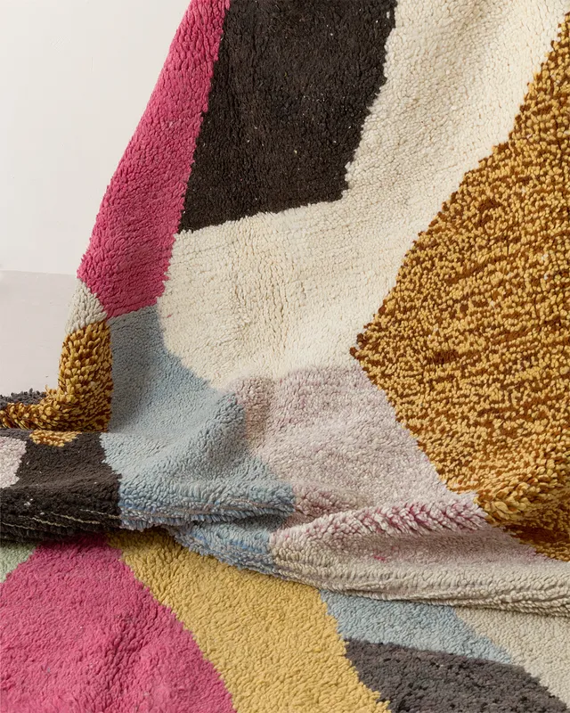 Beni Ourain w colour blocks drop