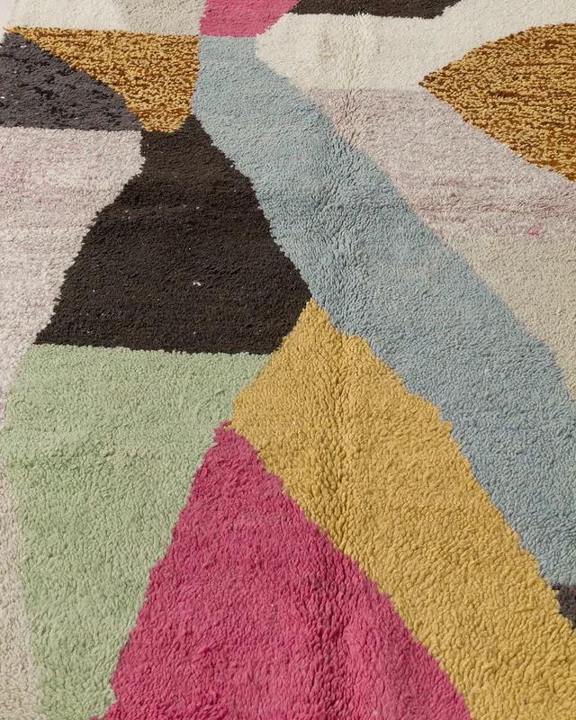 Beni Ourain w colour blocks details