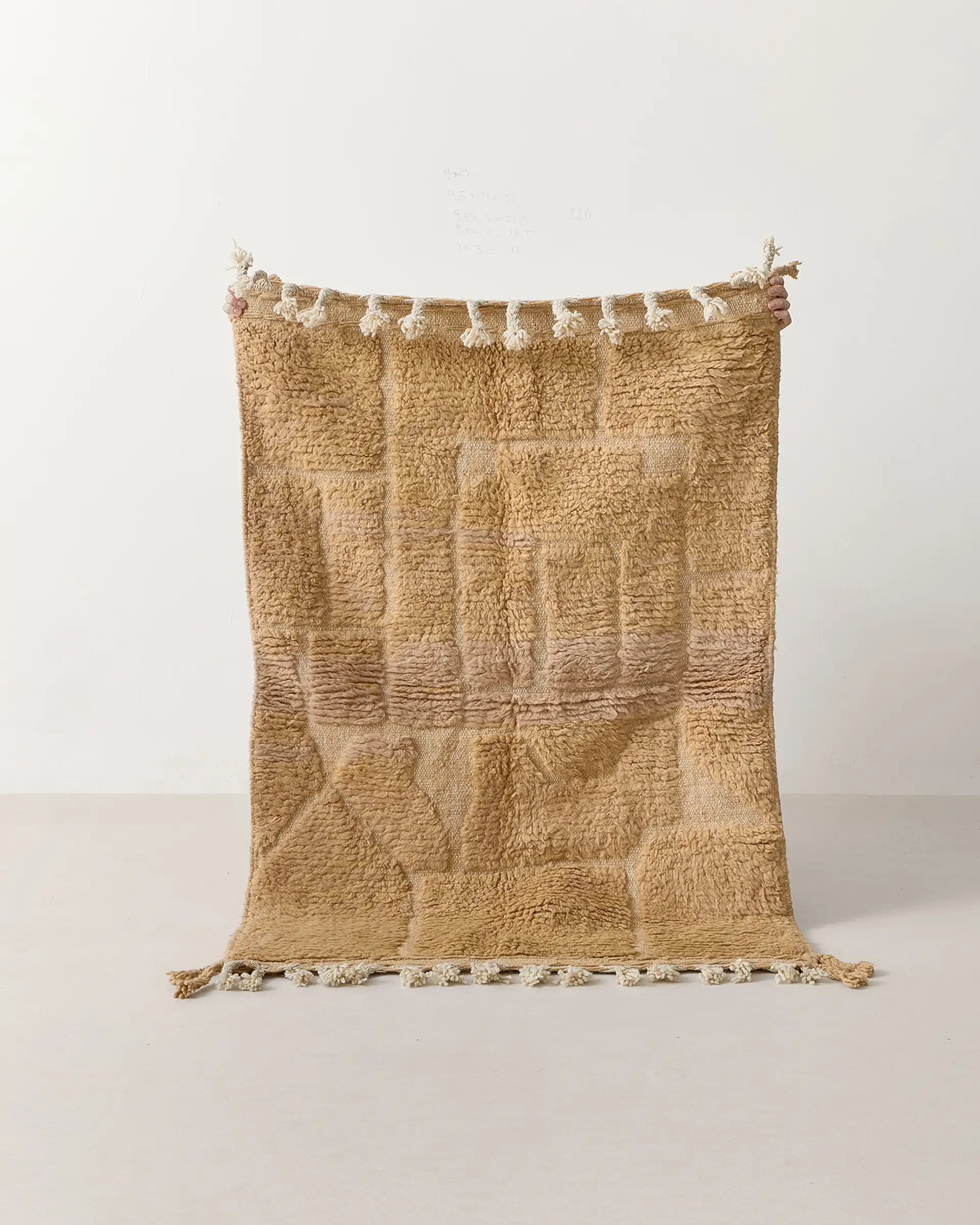 Tiny warm brown labyrinth rug  